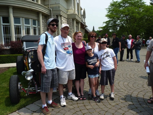Andrew, John, Kerry, Melissa & Frank's Grand Kids 
Remembering their Dad and the rides 
in this old Hot Rod