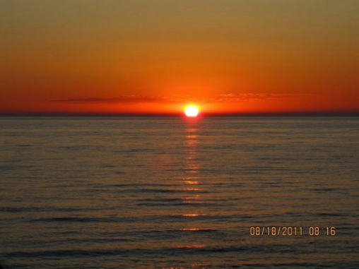 Setting Sun over Lake Huron
